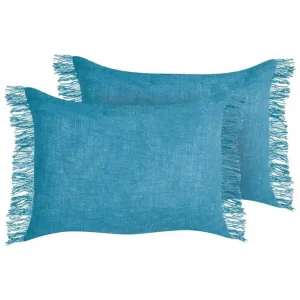 Sänkt pris Prydnadskuddar Maba set om 2 Marinblå Marinblå - Textil & mattor
