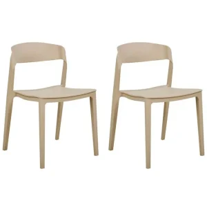 Matsalsstol Somers set om 2 Beige Beige - Möbler Säker betalning