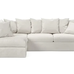 Scandi Days Menard 4-sits Vänstervänd L-formad Djup Schäslongsoffa i Tyg Beige - Möbler Köp online