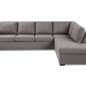 Basic Home Crazy Limited Edition 4-sits Högervänd L-formad Schäslongsoffa i Tyg Grå - Möbler Snabb frakt
