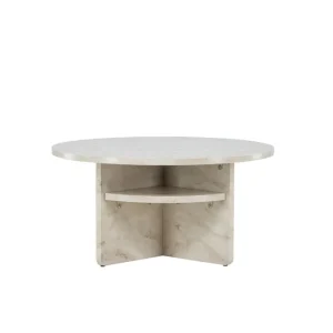 Venture Home Ålesund Runt Travertin Soffbord 85 cm Beige - Möbler Bästa pris
