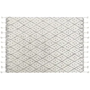 Billigare Agadir Bomullsmatta 160x230 cm Svart/Vit - Textil & mattor