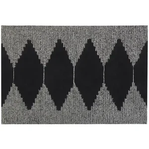 Snabb leverans Bathinda Ryamatta 160x230 cm Svart/Vit - Textil & mattor
