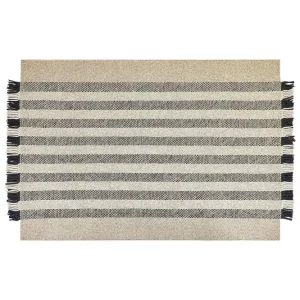 Billig Tacettin Ullmatta 160x230 cm Svart/Vit - Textil & mattor