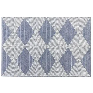 Beställ nu Datca Ullmatta 140x200 cm Blå - Textil & mattor