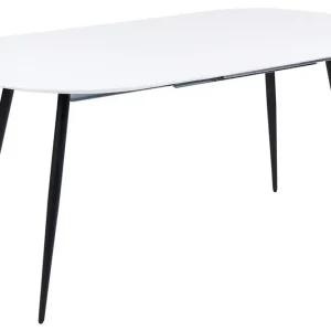 Castellana Matbord Förlängningsbart 120-160x80 cm Vit/Svart - Möbler Rabatt