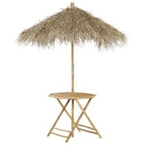 Begränsad tid Redding Sidobord och Utebord 85 cm Trä Bambu Ljusbrun - Utemöbler