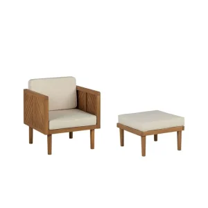 Taviano Utefåtölj Ljusbrun/Beige - Utemöbler Fynd