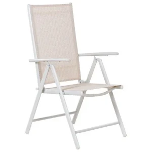 Tuiriz Positionsstol Beige/Vit - Utemöbler Outlet