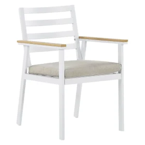 Rabatter Zanca Karmstol Utomhus Vit/Ljusbrun/Beige - Utemöbler