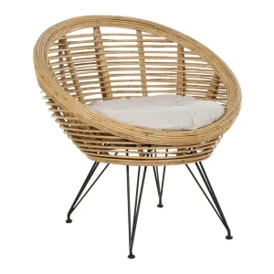 Kundfavorit Carman Utefåtölj Natural/Svart/Beige - Utemöbler