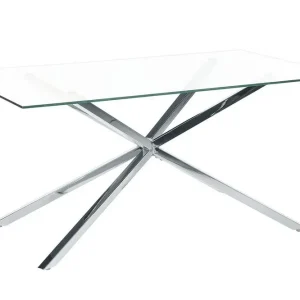 Rimbey Matbord 90x160 cm transparent/Silver - Möbler Sänkt pris