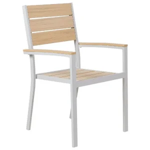 Lågt pris Edmundston Karmstol Utomhus Beige/Vit - Utemöbler