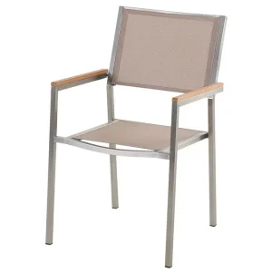 Rabatter Bacoli Karmstol Utomhus Beige/Silver - Utemöbler