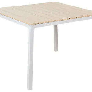 Edmundston Matbord Utomhus 95x95 cm Beige/Vit - Utemöbler Kampanjpris
