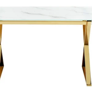 Foxter Matbord 70x120 cm Vit/Guld - Möbler Outlet
