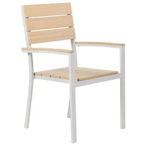 Nyhet Grosseto Karmstol Utomhus Beige/Vit - Utemöbler