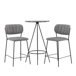 Rea Venture Home Bistro Matgrupp 60 cm Rund med 2 Bell stolar Svart - Möbler