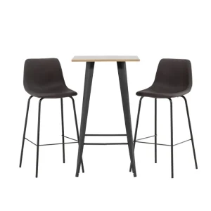 Venture Home Tempe Matgrupp 60 cm Rektangulär med 2 Alexi stolar Brun - Möbler Reapris