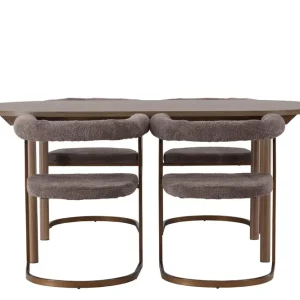 Outlet Venture Home Andy Matgrupp 180 cm Oval med 4 Morning stolar Brun - Möbler