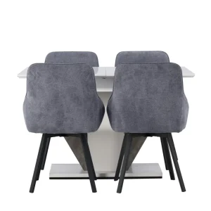 Venture Home Disa Matgrupp 120 cm Rektangulär med 4 Rosie stolar Svart - Möbler Lägg i varukorgen