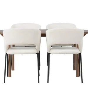 Endast idag Venture Home Andy Matgrupp 180 cm Oval med 4 Day stolar Svart - Möbler