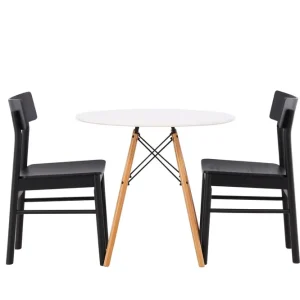 Rabatter Venture Home Danburi Matgrupp 60 cm Rund med 2 Montros stolar Svart - Möbler