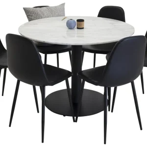 Nedsatt pris Venture Home Estelle Matgrupp 106 cm Rund med 6 Polar stolar Svart - Möbler