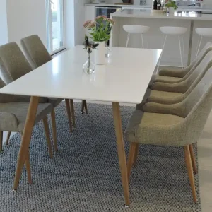 Venture Home Polar Matgrupp 180 cm Rektangulär med 6 Plaza stolar Grå - Möbler Rea