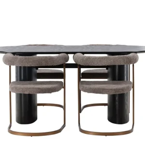 Venture Home Isolde Matgrupp 180 cm Oval med 4 Morning stolar Brun - Möbler Rea