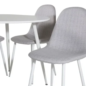 Venture Home Plaza Matgrupp 100 cm Rund med 4 Polar stolar Grå - Möbler Nyhet