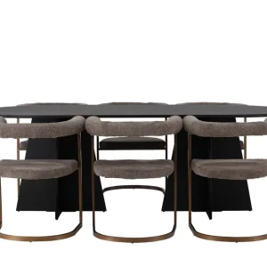 Säker betalning Venture Home Bootcut Matgrupp 230 cm Oval med 6 Morning stolar Brun - Möbler