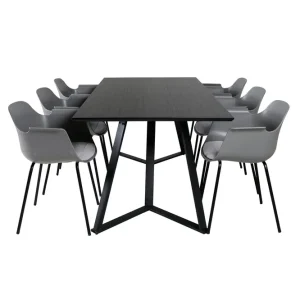 Kampanj Venture Home Marina Matgrupp 180 cm Rektangulär med 6 Comfort stolar Svart - Möbler