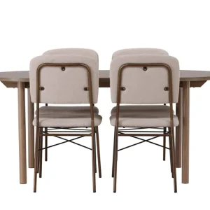 Bästa pris Venture Home Andy Matgrupp 180 cm Oval med 4 Seda stolar Beige - Möbler