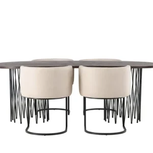 Reapris Venture Home Stone Matgrupp 220 cm Oval med 4 Simrishamn stolar Beige - Möbler