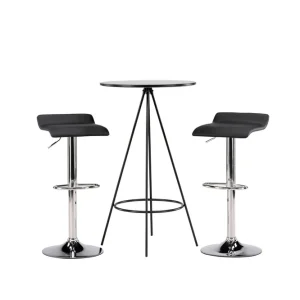 Venture Home Bistro Matgrupp 60 cm Rund med 2 Jonna stolar Svart - Möbler Endast idag