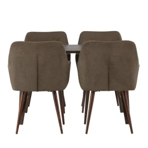Rabatter Venture Home Kaseidon Matgrupp 120 cm Rektangulär med 4 Tomorrow stolar Brun - Möbler
