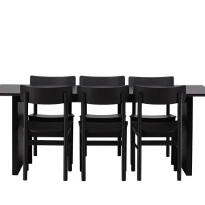Venture Home Vail Matgrupp 200 cm Rektangulär med 6 Montros stolar Svart - Möbler Bästa pris
