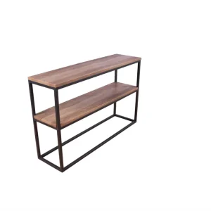 Kundfavorit Venture Home Rise Avlastningsbord 110x30 cm Svart/Valnöt - Möbler