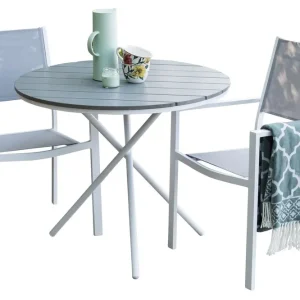 Venture Home Parma Cafégrupp + 4 Utestolar Grå/Vit - Utemöbler Nyhet