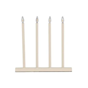 Fri frakt Venture Home Lofsdalen Adventsljusstake 35 cm Beige - Belysning & el