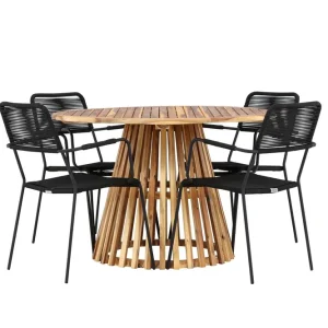 Venture Home Lumpur Matgrupp Utomhus + 4 Utestolar Natur - Utemöbler Begränsat antal
