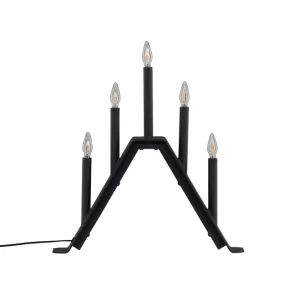 Venture Home Åre Adventsljusstake 36 cm Svart - Belysning & el Erbjudandepris