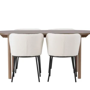 Venture Home Andy Matgrupp 180 cm Oval med 4 Edina Stolar Natur - Möbler Nyhet