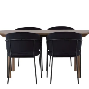 Venture Home Andy Matgrupp 180 cm Oval med 4 Selma Stolar Natur - Möbler I lager