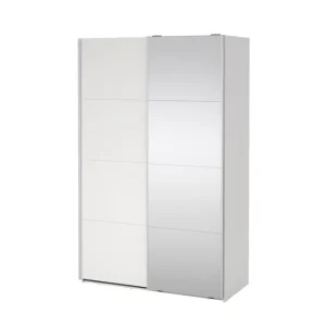 Tvilum Elvos Garderob med Spegel 139x220 cm Vit - Förvaring Lägg i varukorgen