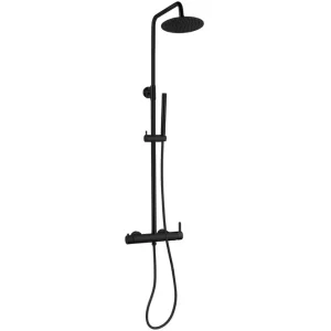 Beställ idag Komplett takduschset med handdusch i rundad design | Svart - Hus & renovering