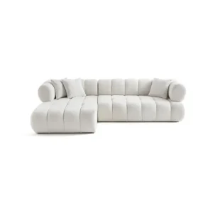 Begränsad tid Mississauga Soffa med Divan 3-sits Vit - Möbler