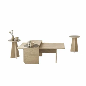 Dasina Satsbord 105 cm Travertine - Möbler Kundfavorit