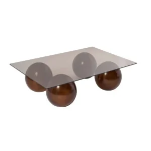 Soffbord Nordure Koushik Soffbord 110 cm Sand, Chocolate Brown - Möbler Rabatter